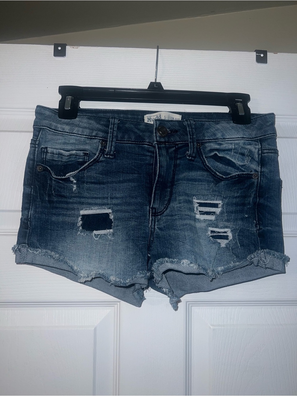 Mudd Distressed Blue Denim Jean Shorts